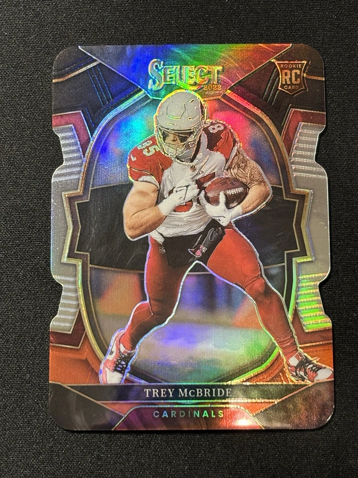 2022 Panini Select - Concourse Black & Red Prizm Die-Cut #11 Trey McBride (RC)