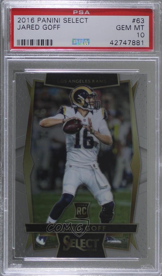2016 Panini Select Concourse Jared Goff #63 PSA 10 GEM MT Rookie RC 02zh