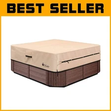 Square Outdoor Hot Tub Cover 91" with UV Resistance and Secure Lock Design