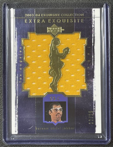 Kareem Abdul-Jabbar 2003-04 Upper Deck Exquisite Coll Extra Dual Jersey 12/25
