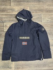 napapijri jacket men anorak hooded navy small