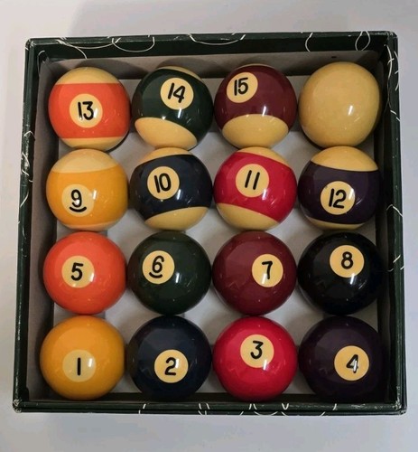 Vintage Aramith Belgian Billiard Pool Balls 2 1/4" Made in Belgium Original Box