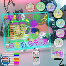 Fanrui 15.75" x 11.81" LED Light-Up Whiteboard - Remote Control, 