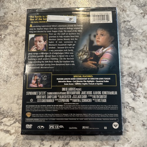 Cat’S Eye (DVD, 1985) Brand New Sealed - Picture 2 of 2