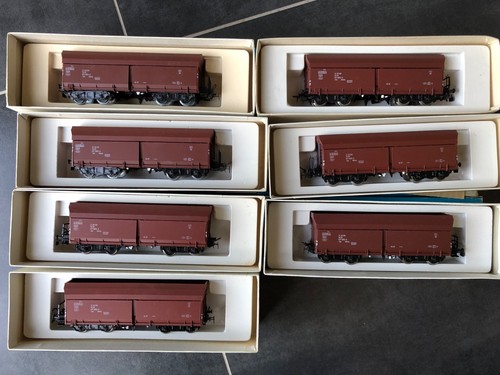 PIKO 5/6426-010 Selbstentladewagen braun Spur H0  7-teilig in OVP neuwertig | Condition: Neu