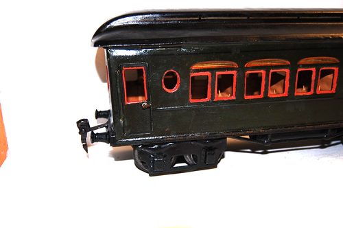 Old Four-Axle Märklin Track 1 Tin Post Car 1895 with Interior 33 cm - Picture 6 of 13