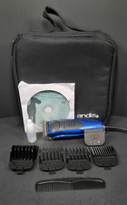 Andis Pet Grooming Clippers Corded Blue Black Case Guide Combs Tested Working