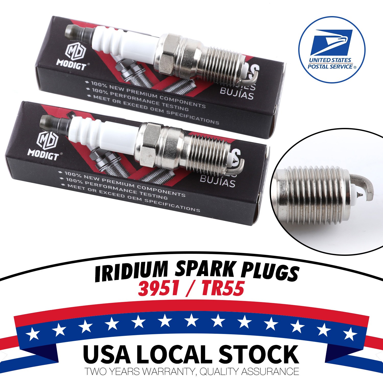 High Performance Iridium Spark Plugs-OE TR55/ 3951 For Ford/Chevy/Cadillac/Buick