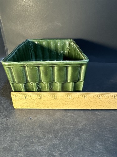 Vtg Cookson Pottery Forest Green Planter CP-337-USA Rectangle Planter - Picture 13 of 17