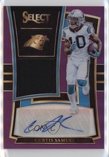 2017 Panini Select Purple Prizm 31/49 Curtis Samuel #RM-CS Auto 0c6