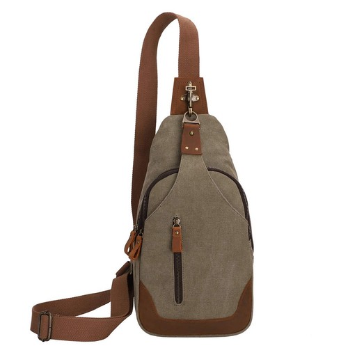 Canvas Sling Bag Crossbody Backpack Shoulder Casual Rucksack for Men Women