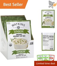 Organic Onion Dip Mix 12-Pack Gourmet Flavor USDA Kosher Non-GMO 1 oz