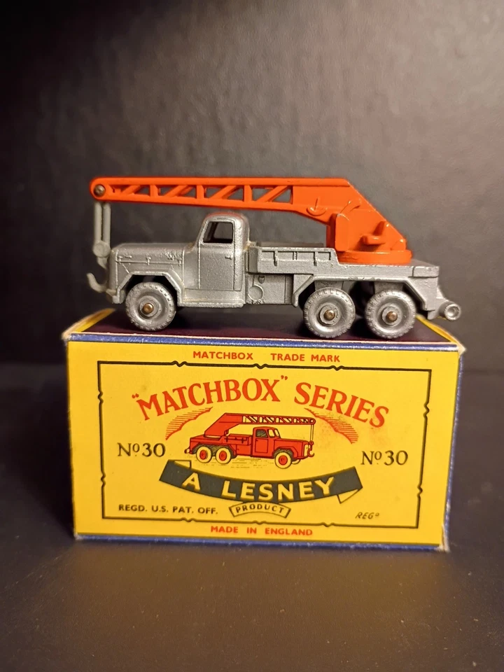 Camión grúa Matchbox #30B Magiruz - Deutz 6 ruedas 1961 raro nítido caja original C Foto 2 de 4