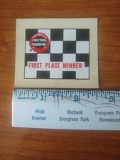 RARE Vintage ORIGinal 1960s Wynn's Friction  Racing water slide DECAL
