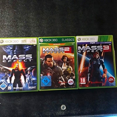 Mass Effect Trilogie 1-3 Xbox 360 PAL USK 16 inkl. Hüllen/Booklets
