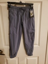 Art Class Pants Boys Size 6 Nylon Cargo Joggers Sweatpants Grey NWT