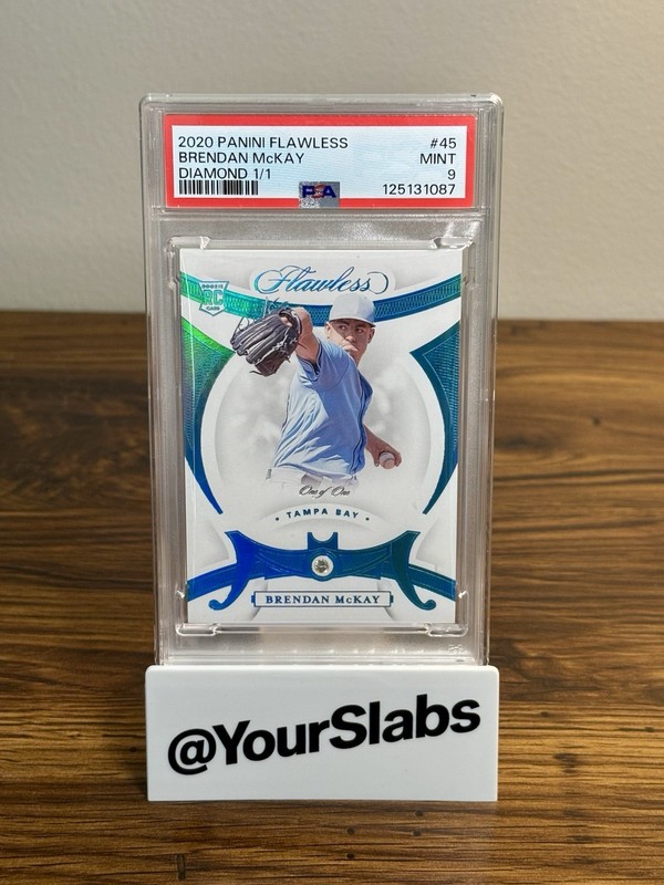 2020 Panini Flawless 1/1 Brendan McKay Diamond Rookie Tampa Bay Rays