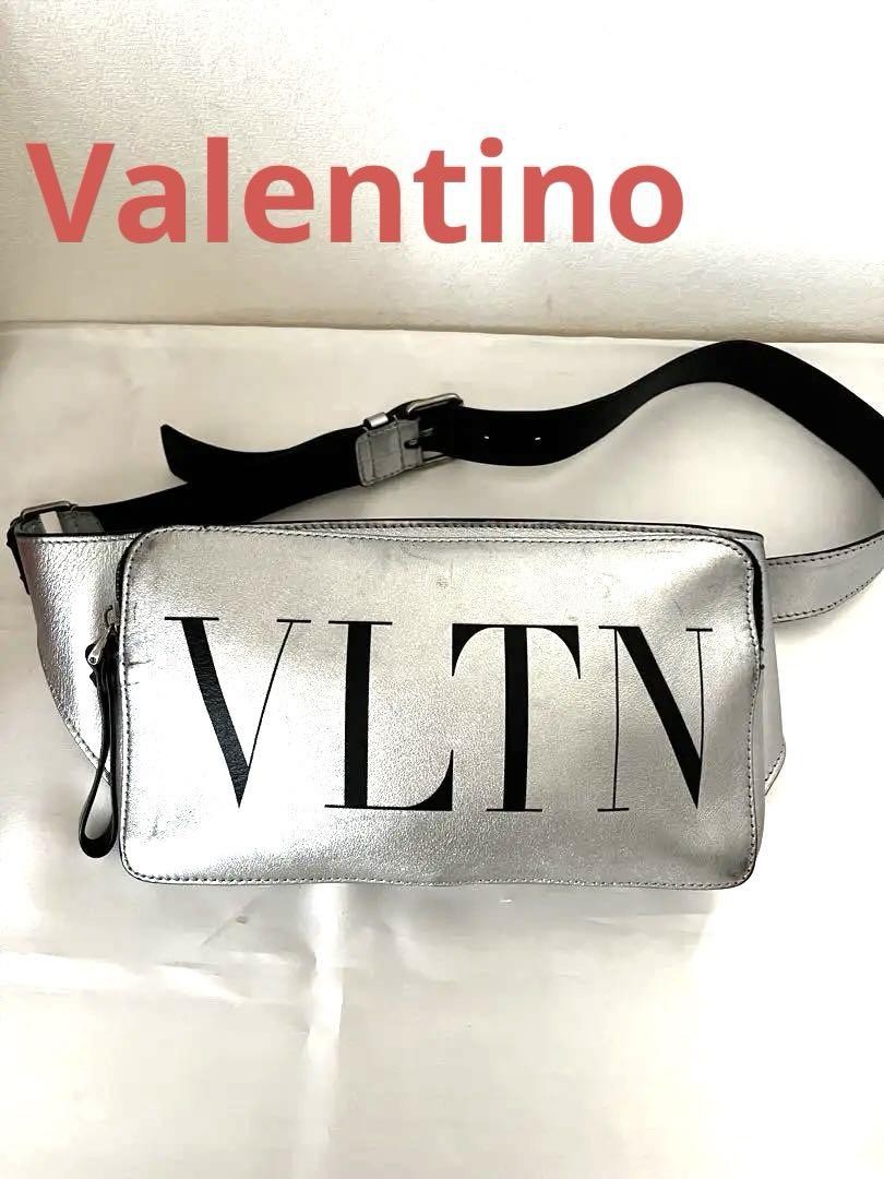 【Valentino】CROSSBODY BAG◆6Y2B0704TED Valentino Garavani Silver Body Bag VLTN Logo Studded