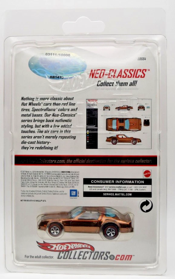 Hot Wheels RLC NEO-CLASSICS Serie #7 Hot Bird #3111/10000 Marrón Foto 2 de 3
