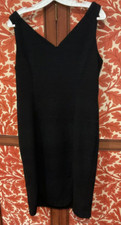 DAVID WARREN NEW YORK BLACK COCKTAIL PARTY FITTED DRESS SIZE 12