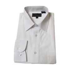 Mens White Dress Shirt Long Sleeve Pocket NEW Catering School Uniform Business