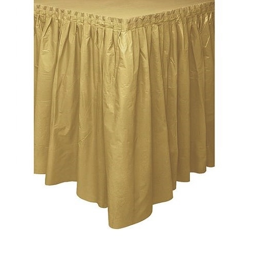 Self Adhesive Pleated Plastic Table Skirts 29" x 13' Disposable Banquet Skirting - Picture 12 of 23