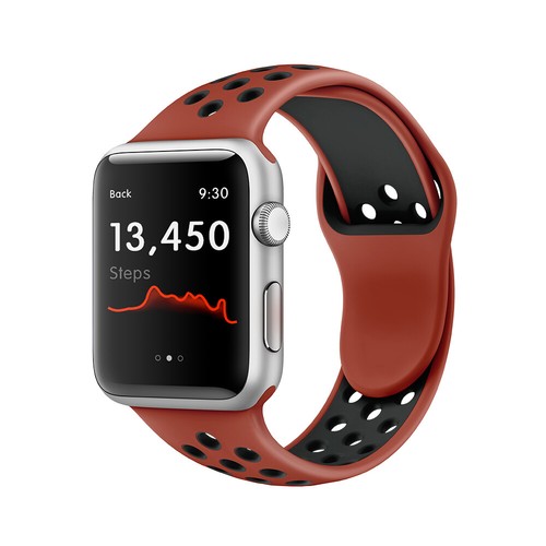 For Apple Watch iWatch Series Band 7 SE 6 5 4 3 2 Sports Silicone Bracelet Strap - Picture 24 of 26