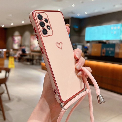Plating Silicone Soft Heart Case Cover For Samsung S25 S24 S23 Ultra S22 S21 A17 - Picture 6 of 18