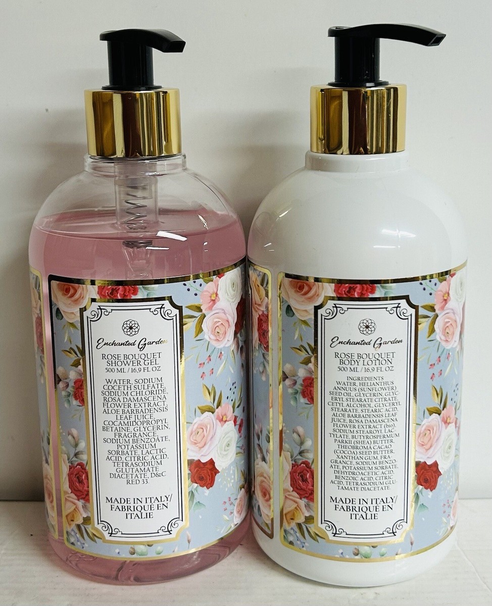 Enchanted Garden body care set(4個セット)新品 Enchanted Garden ~ Rose Bouquet Body Care Set from Italy 2 X 500