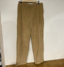 VTG Lands End Corduroy Pants Womens Sz 14 Sandy Brown Pull On Elastic Waist