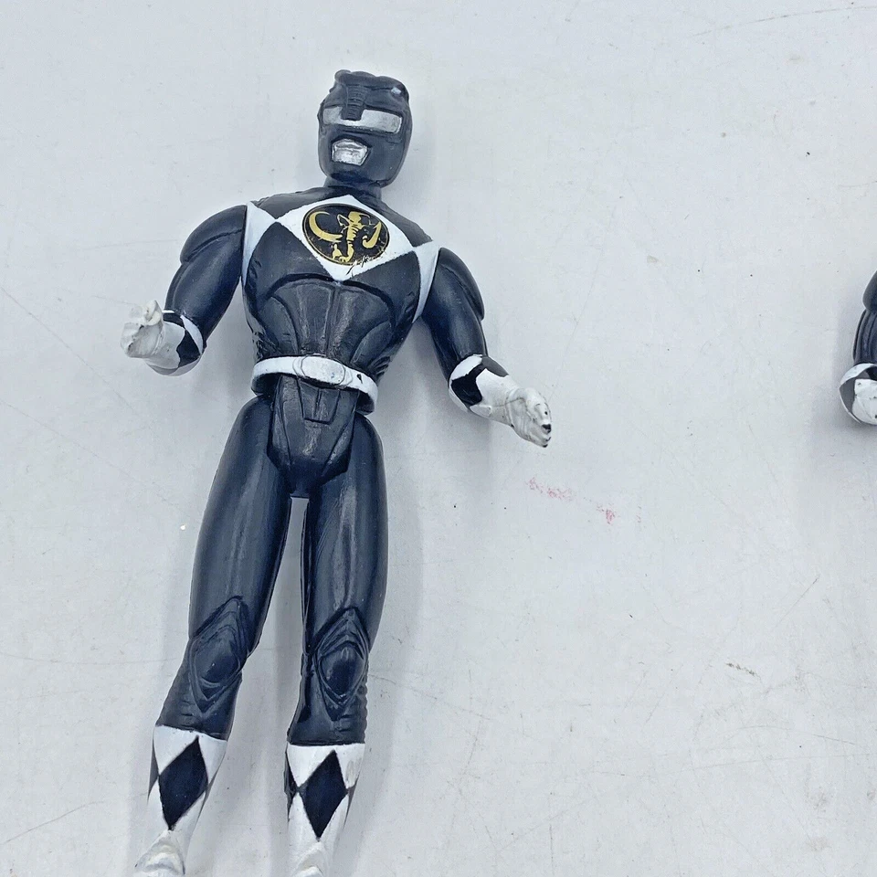 Lote De 4 Juguetes Happy Meal Mighty Morphin Power Ranger 1995 De Colección Rojo Azul Negro Foto 2 de 4