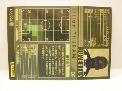 Panini WCCF 2004-05 Lilian Thuram 1972 France No.21 Juventus