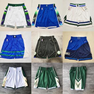 Adult Milwaukee Bucks Shorts Stitched S-3XL