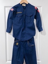 Vintage Boy/Cub Scouts Uniform Blue, Pants, Shirt, S-M, 2 Bandanas 1971