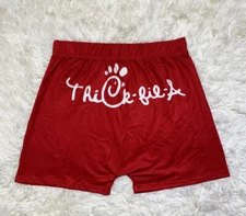 Stretchy Thick-fil-A Themed Shorts Booty/Yoga Shorts