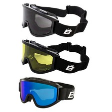 Birdz Eyewear Vulture Motorcycle Goggles ANSI Z87.1+ Padded Fit-Over Safety
