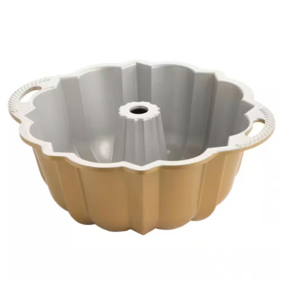 Nordic Ware Heavy Aluminum Anniversary Bundt Pan With Center Tube & Handles 
