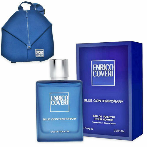 Profumo Uomo ENRICO COVERI Blue Contemporary Edt 100ml + Zaino Regalo | eBay
