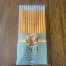 Berol Eagle pencils vintage yellow no 2 pack of 12 school NEW SEALED