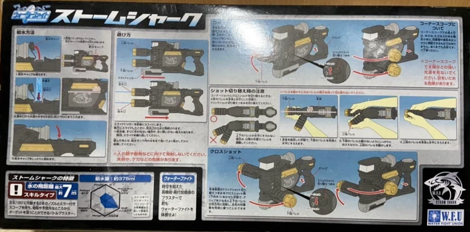 Pistola de agua Bandai Water Fight Storm Shark Foto 3 de 3