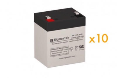APC SMX3000LVNC UPS Replacement Battery Set by SigmasTek- 12v 5.5AH