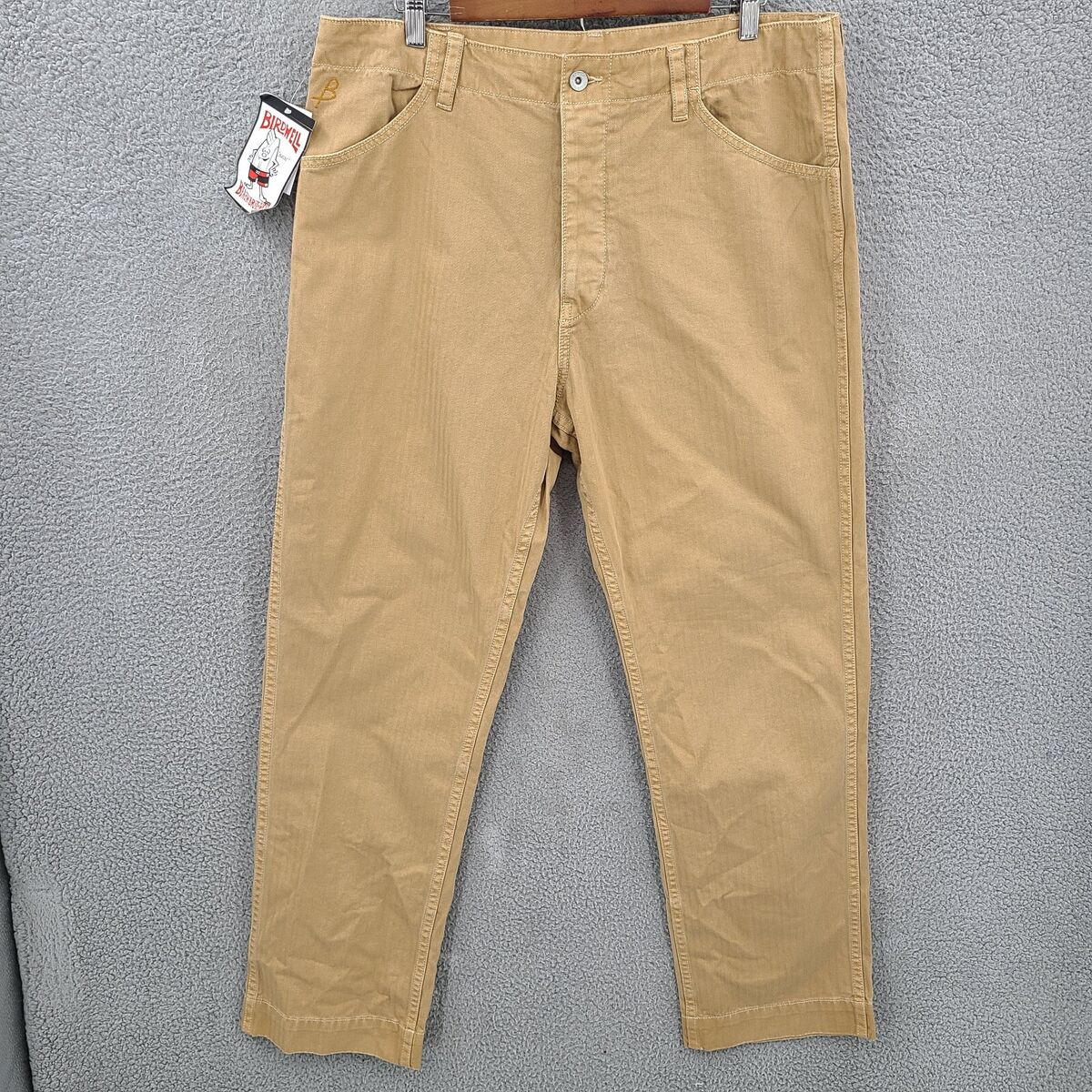 Birdwell Beach Britches Pants Mens 35x32 Beige Herringbone Birdwell Beach Britches Pants Mens 35x32 Beige Herringbone