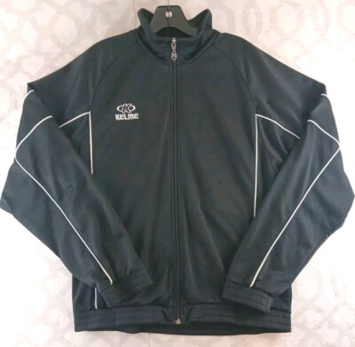 Kelme Sweater Mens Large Black Calcio Soccer Full Zip Sweatshirt