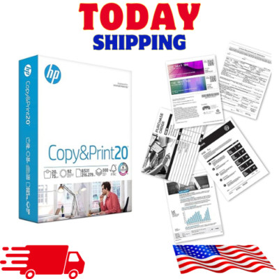HP Printer Paper - Copy And Print, 20 lb., 8.5'' x 11'', 500 Sheets, 1 Ream
