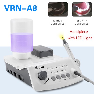 Dental VRN-A8 LED Ultrasonic Piezo Scaler LED Handpiece EMS Woodpecker Style USA