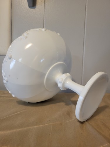 Milk Glass Teardrop Compote Bowl Candy Dish Large - Picture 4 of 6