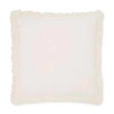 Ralph Lauren HOXTON MARGARET CREAM Linen Cotton Crochet Ruffled EURO Pillow Sham