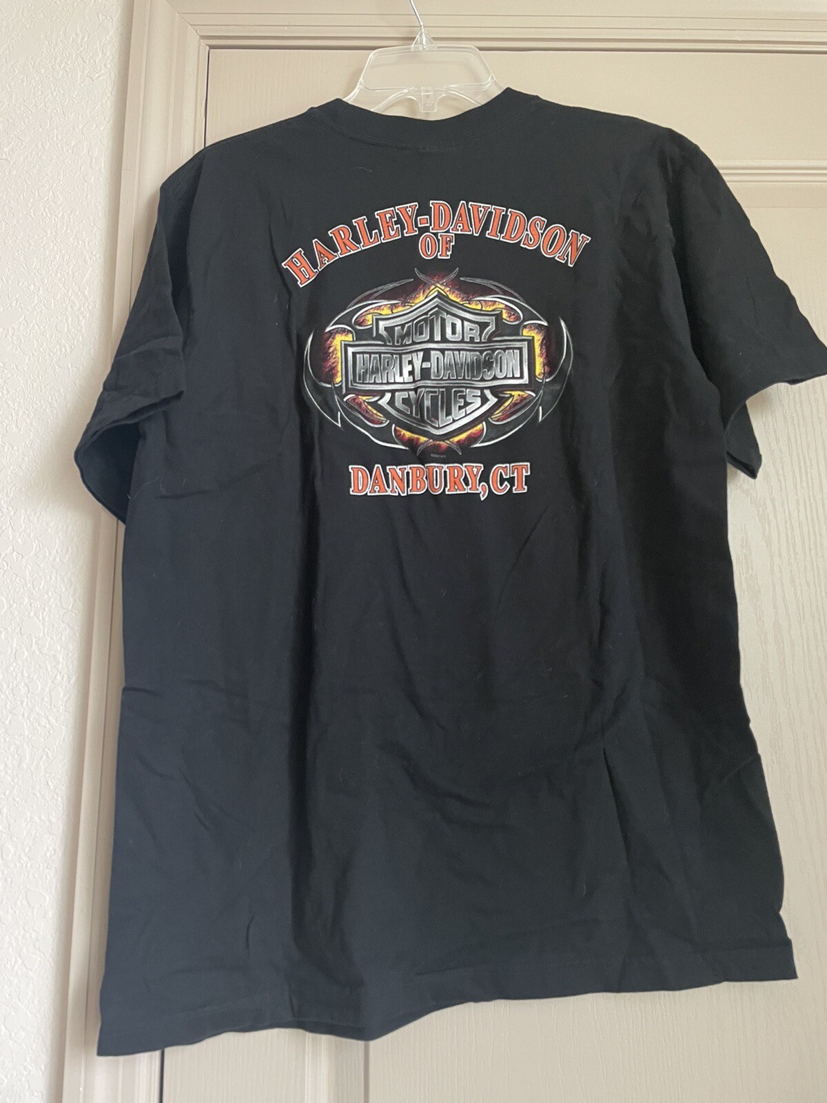Harley Davidson Danbury CT Size Large 2007 Black Biker Shirt eBay