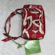 VERA BRADLEY All in One Zip Id Wristlet Retired Rosy Posie Pattern New With Tags