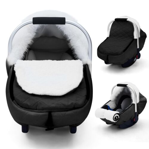 Winter Car Seat Cover Baby, Carseat Cover for Boys Girls, Plush Infant Car Se...